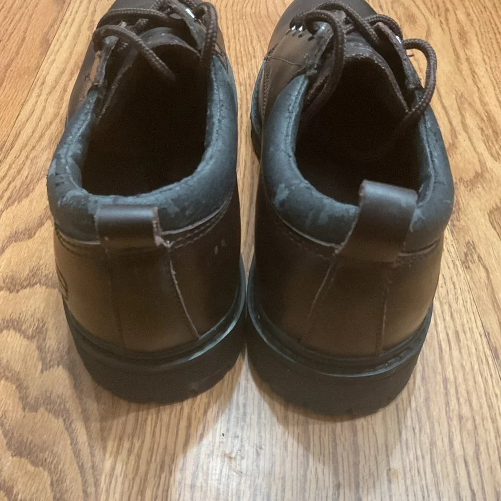 Skechers Men's Brown Leather Shoes size 12 - Picture 3 of 5